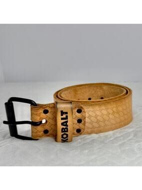Kobalt tan Leather tool Utility belt with Black Buckle
